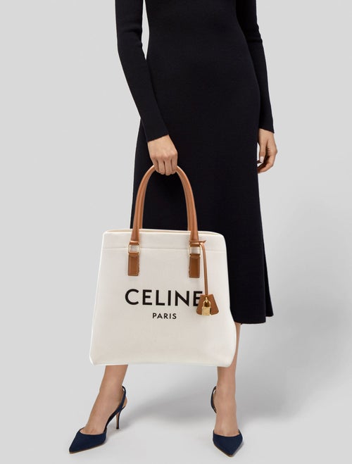 Celine Canvas Horizontal Cabas Tote Bag