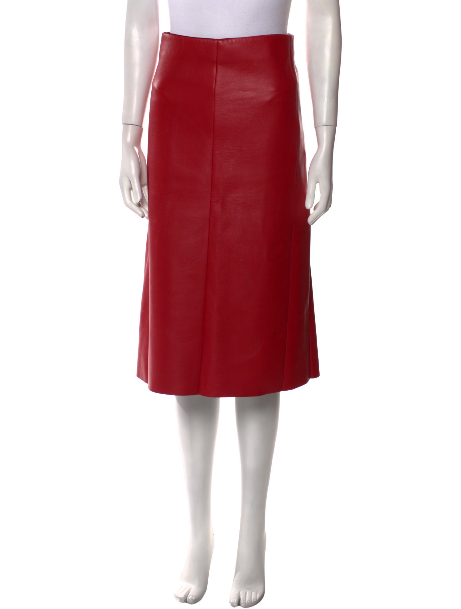 Celine Leather Knee-Length Skirt