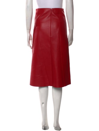 Celine Leather Knee-Length Skirt