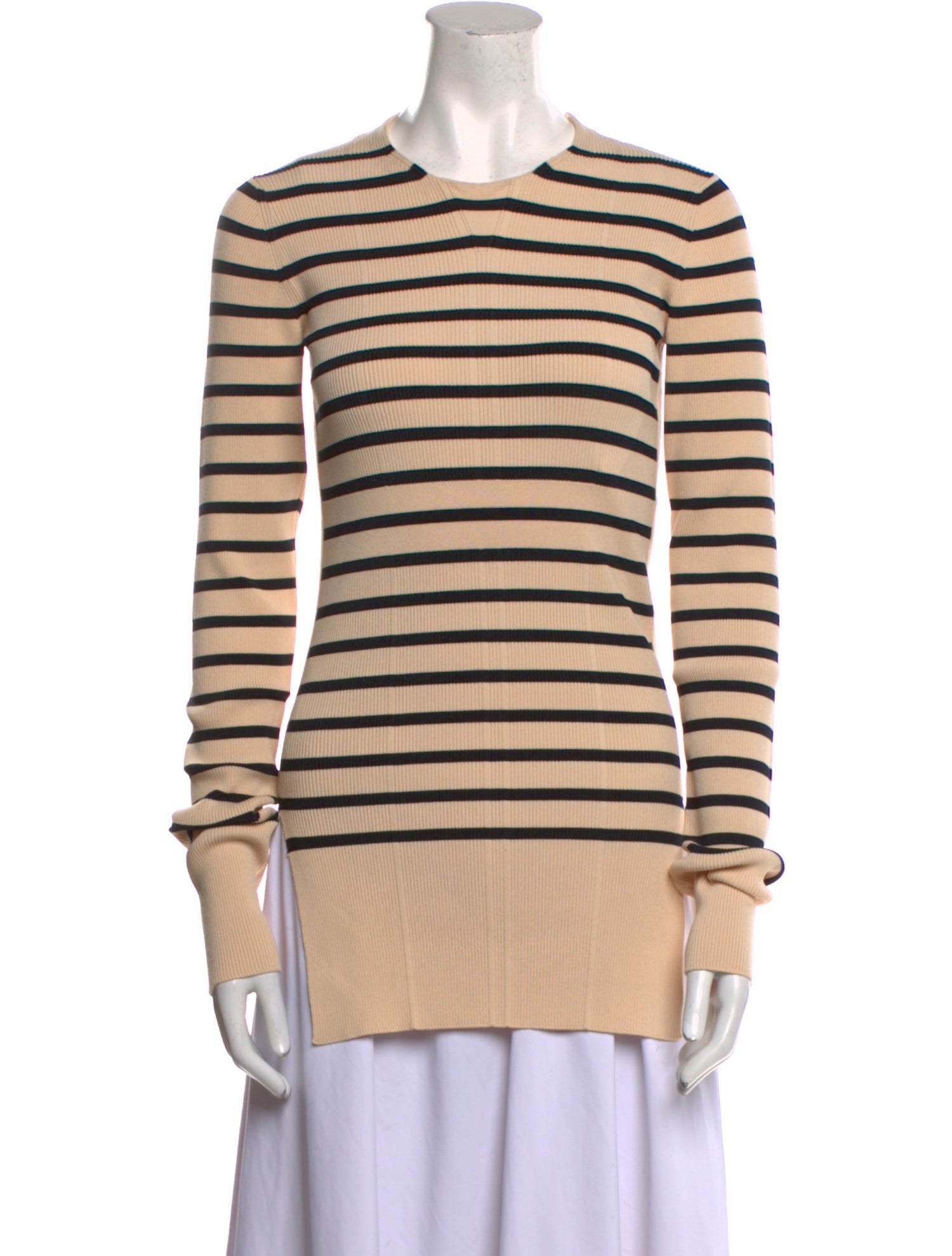 Celine Striped Crew Neck Top