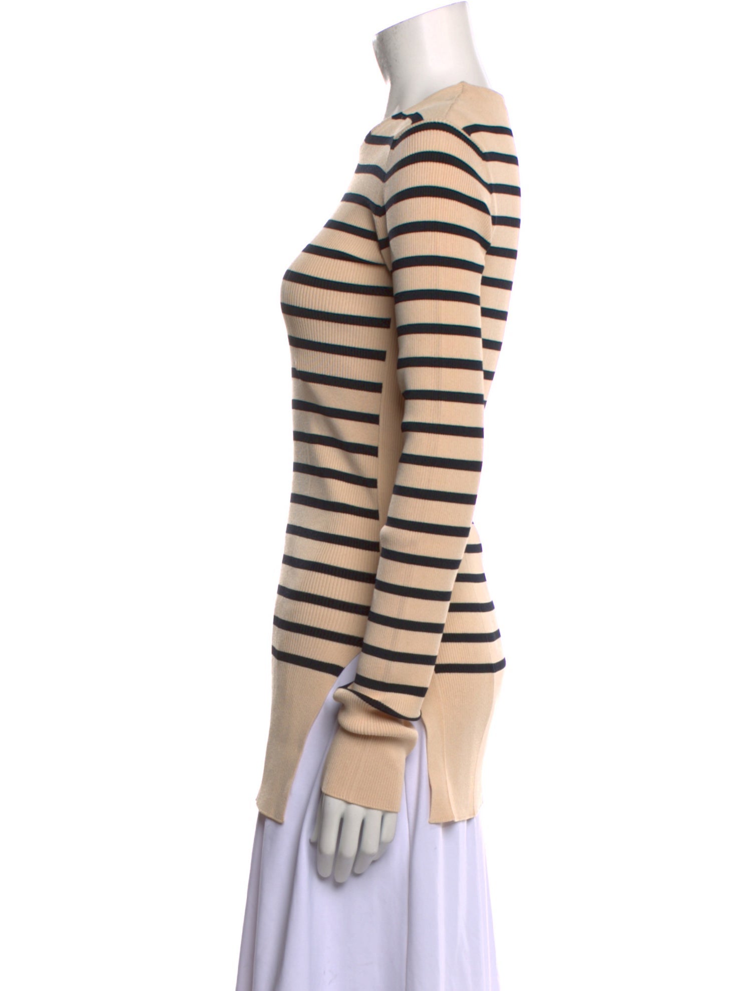 Celine Striped Crew Neck Top