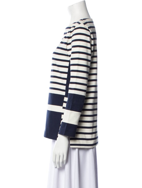 Celine Striped Bateau Neckline Sweatshirt