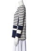 Celine Striped Bateau Neckline Sweatshirt