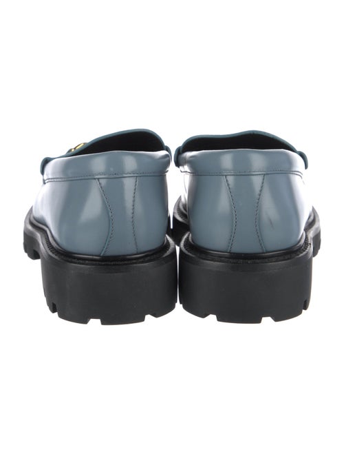 Celine Leather Fringe Trim Accent Loafers