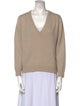 Celine Cashmere Plunge Neckline Sweater