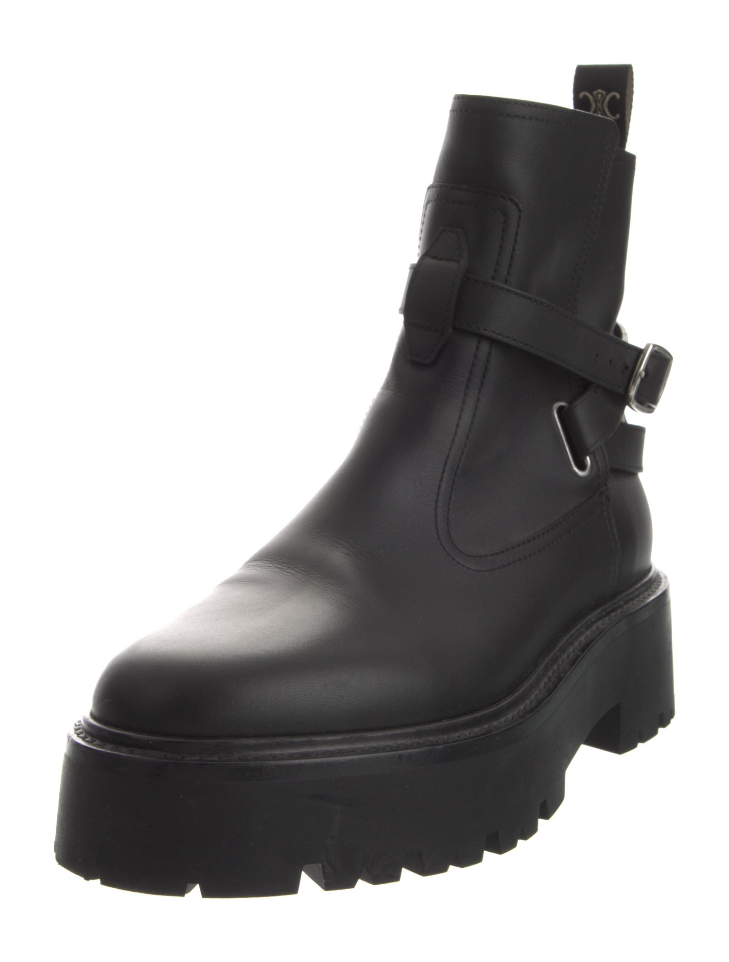 Celine Leather Moto Boots