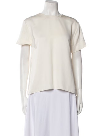 Celine Silk Crew Neck Blouse