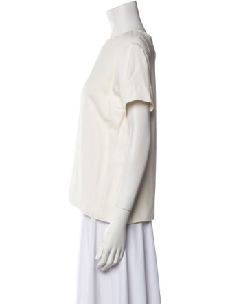 Celine Silk Crew Neck Blouse