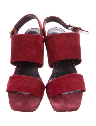 Celine Suede Slingback Sandals