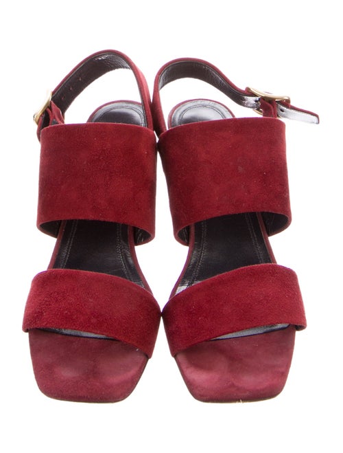 Celine Suede Slingback Sandals