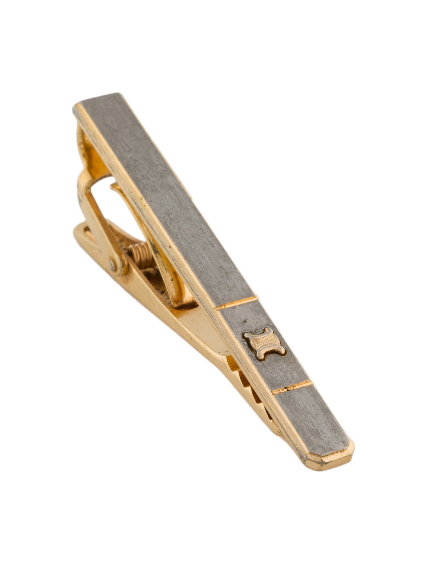 Celine Vintage Two-Tone Triomphe Tie Clip