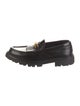 Celine Leather Fringe Trim Accent Loafers