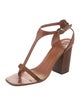 Celine Leather T-Strap Sandals