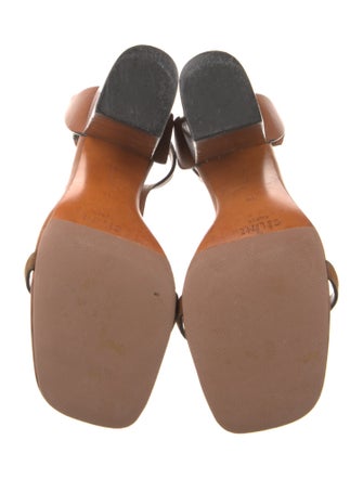 Celine Leather T-Strap Sandals