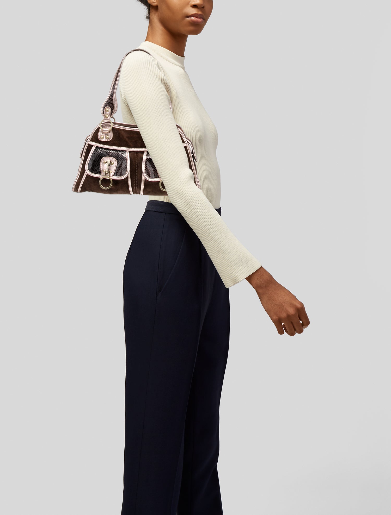 Rafe Suede Top Handle Bag