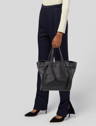 Celine Leather Cabas Phantom w/Belt Small