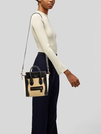 Celine Leather Luggage Nano