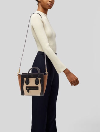 Celine Leather Luggage Nano