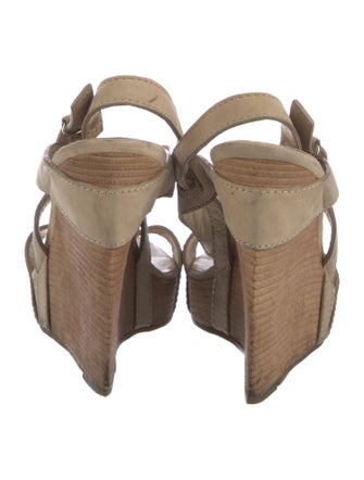 Celine Leather T-Strap Sandals