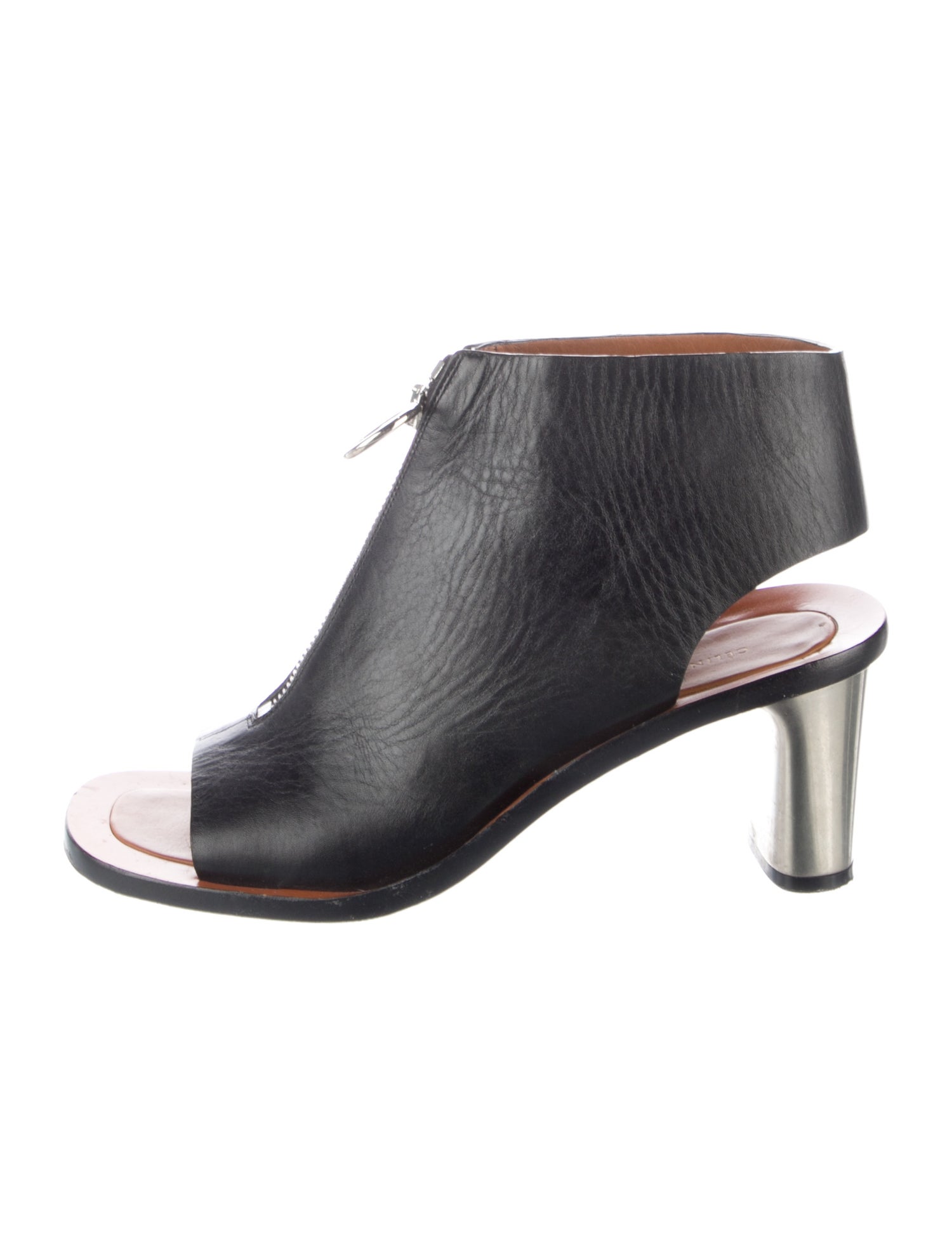 Celine Leather T-Strap Sandals