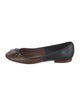 Celine Leather Bow Accents Flats