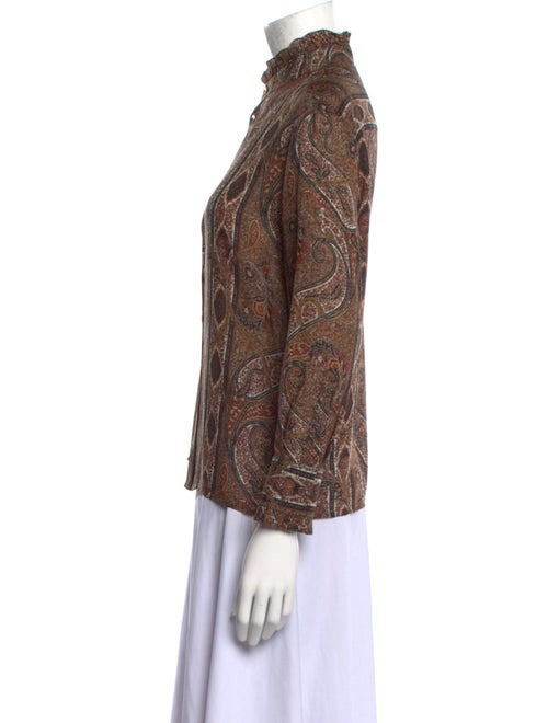 Celine Wool Paisley Print Blouse