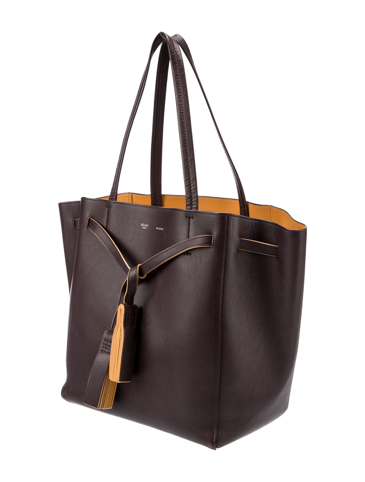 Celine Leather Cabas Phantom w/Belt Small