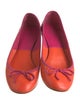 Celine Leather Bow Accents Ballet Flats
