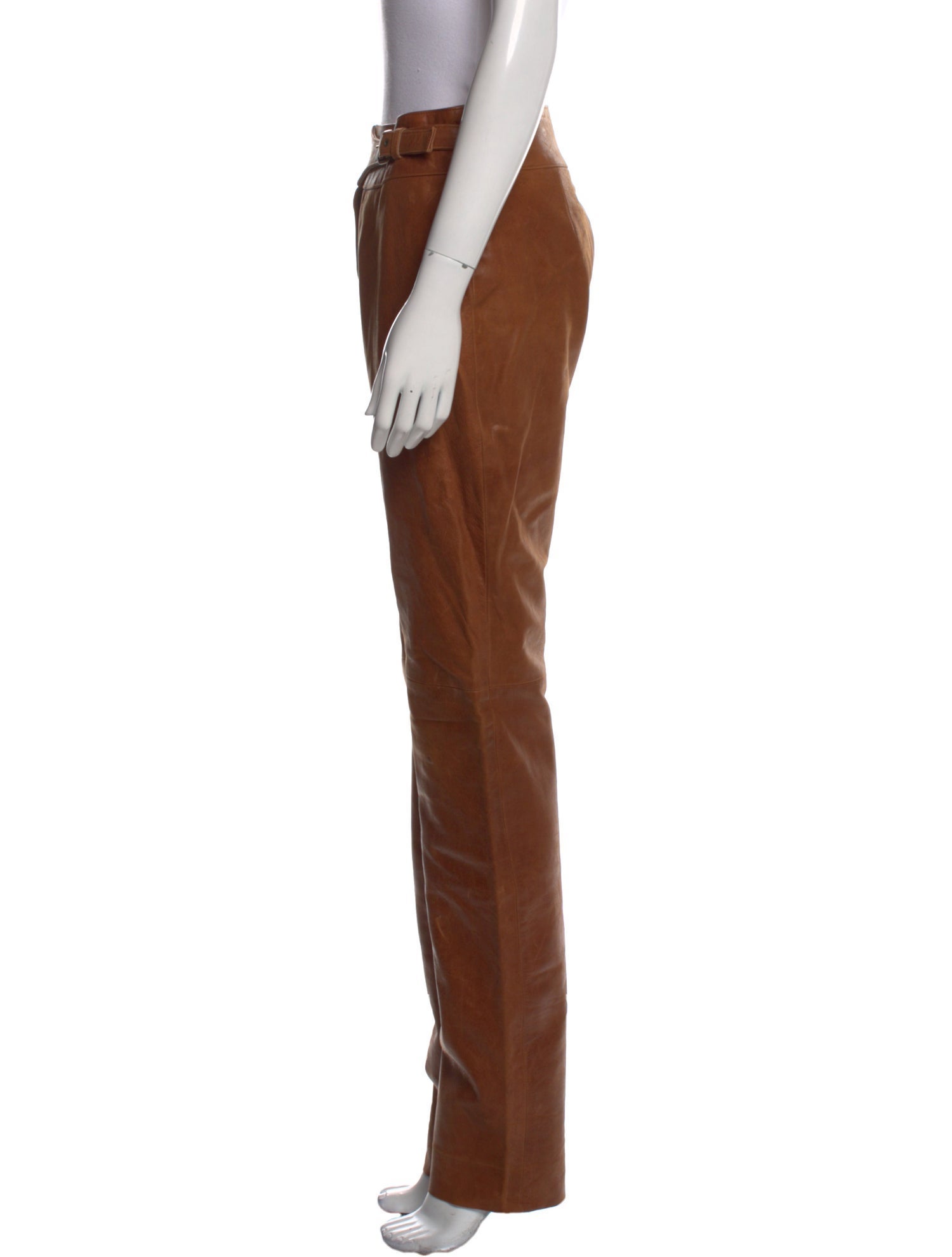 Celine Goat Leather Straight Leg Pants