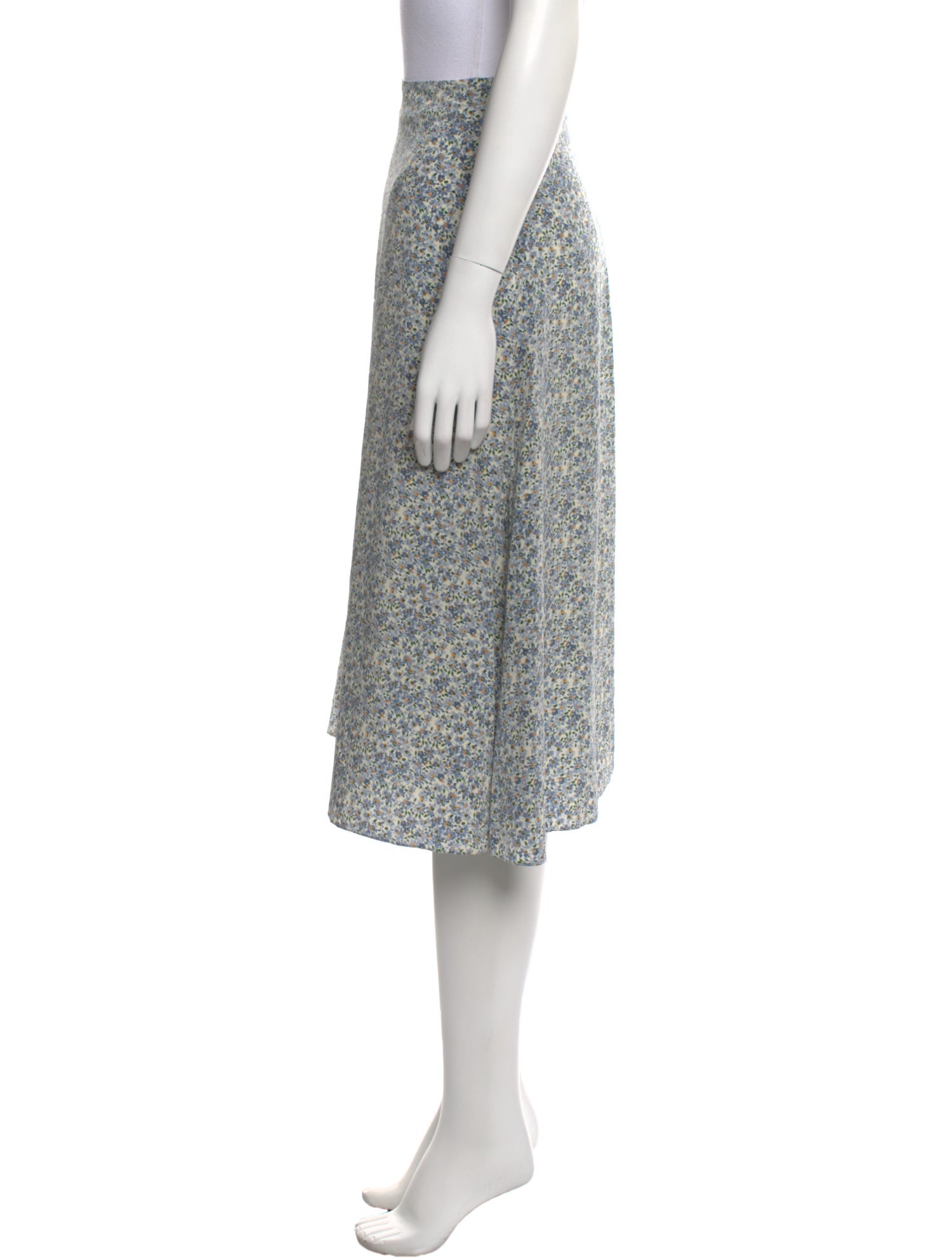 Celine Silk Knee-Length Skirt