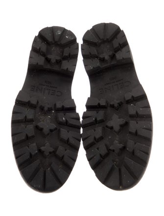 Celine Leather Chain-Link Accents Mules