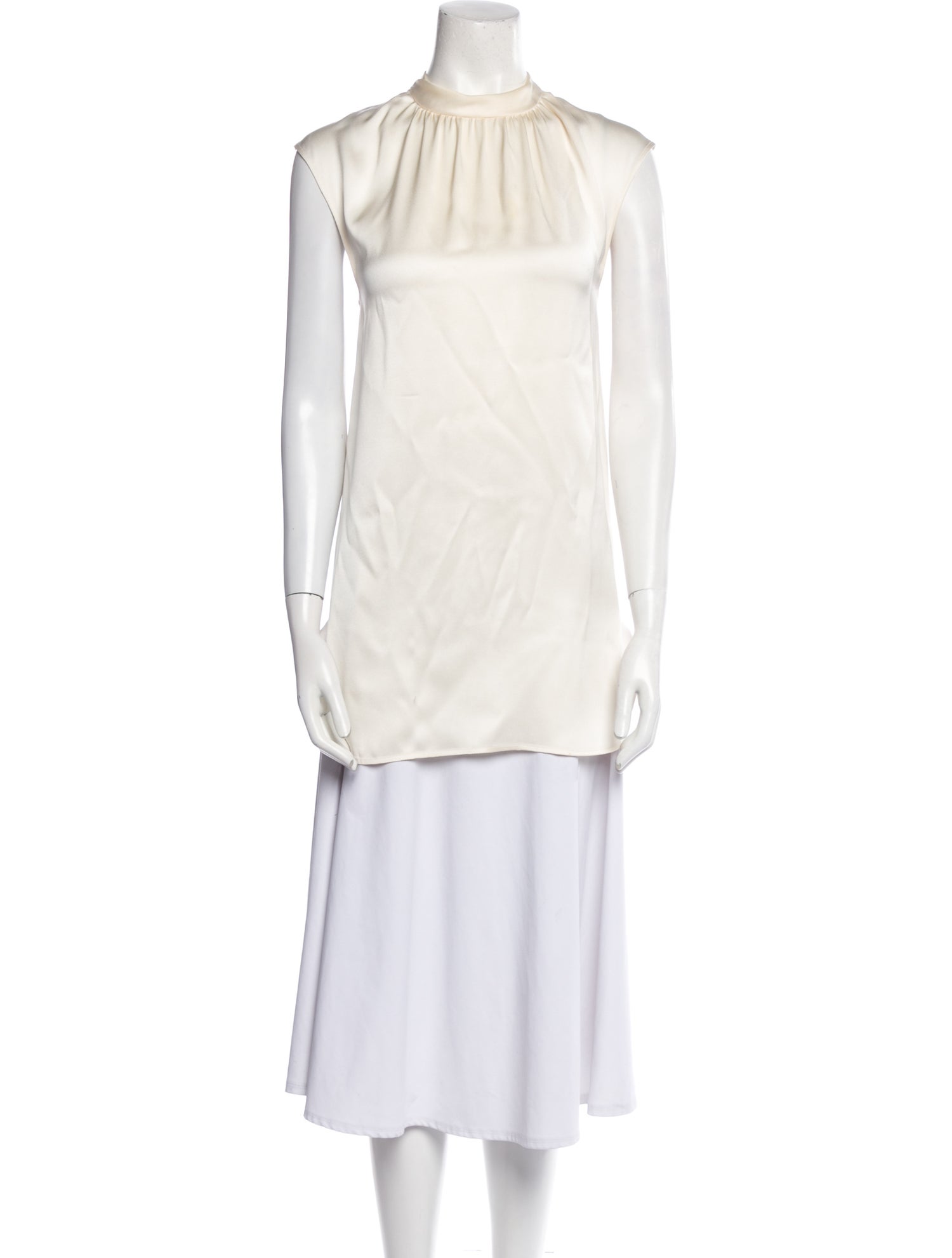 Celine Silk Mock Neck Tunic