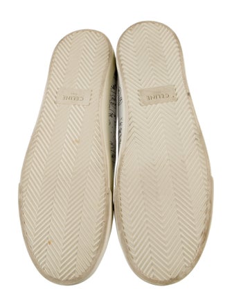 Celine Leather Printed Sneakers