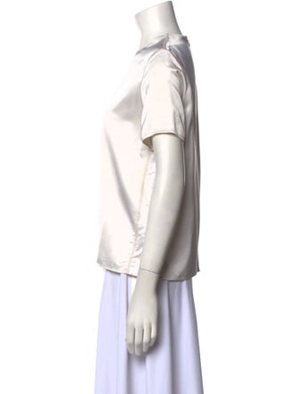 Celine Crew Neck Short Sleeve Blouse