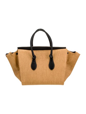 Celine Raffia Tie Tote Large
