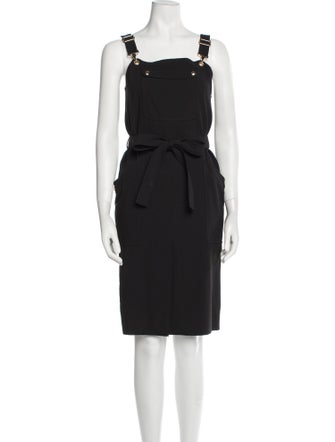 Celine Square Neckline Knee-Length Dress