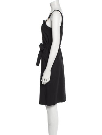 Celine Square Neckline Knee-Length Dress