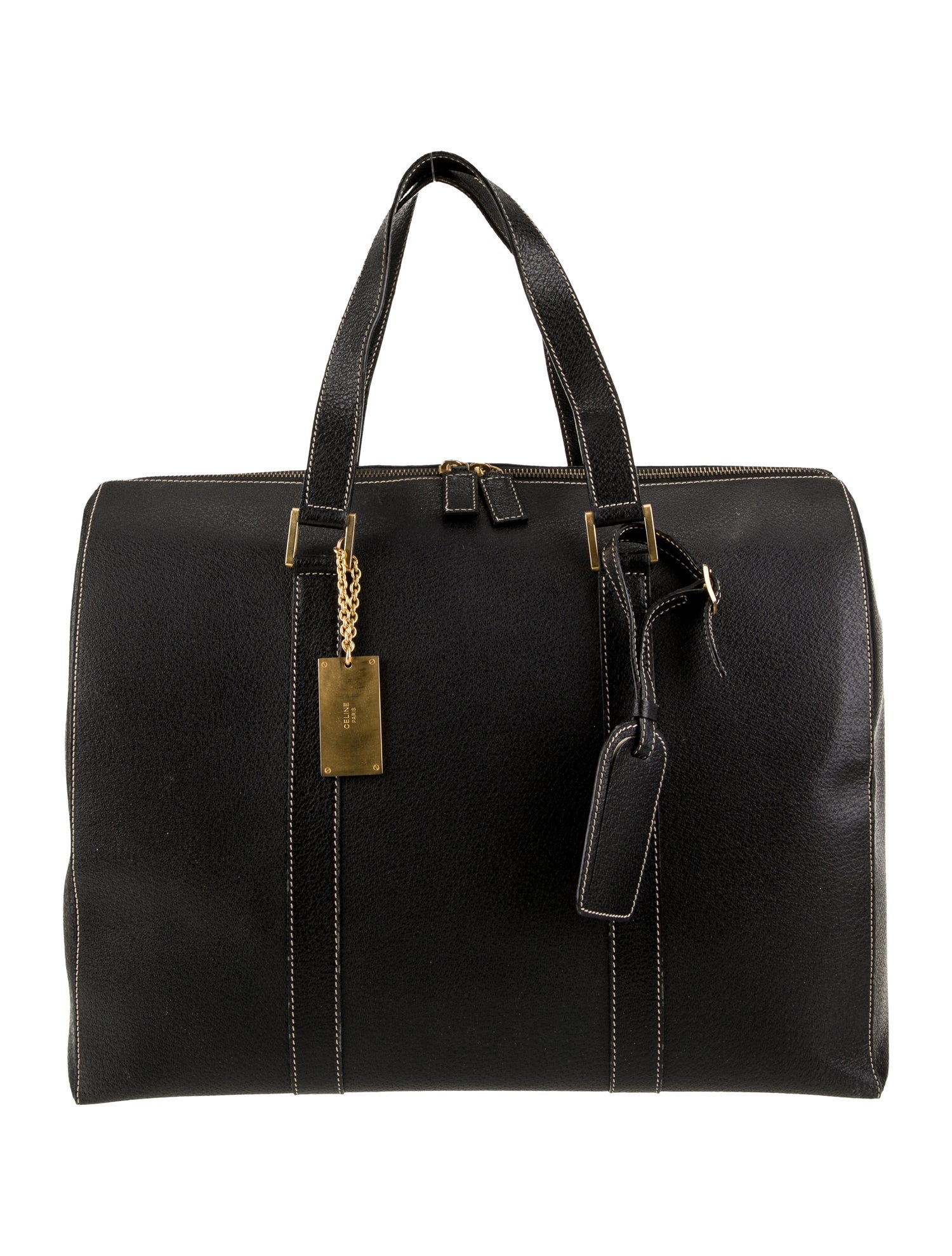 Celine Leather Top Handle Bag