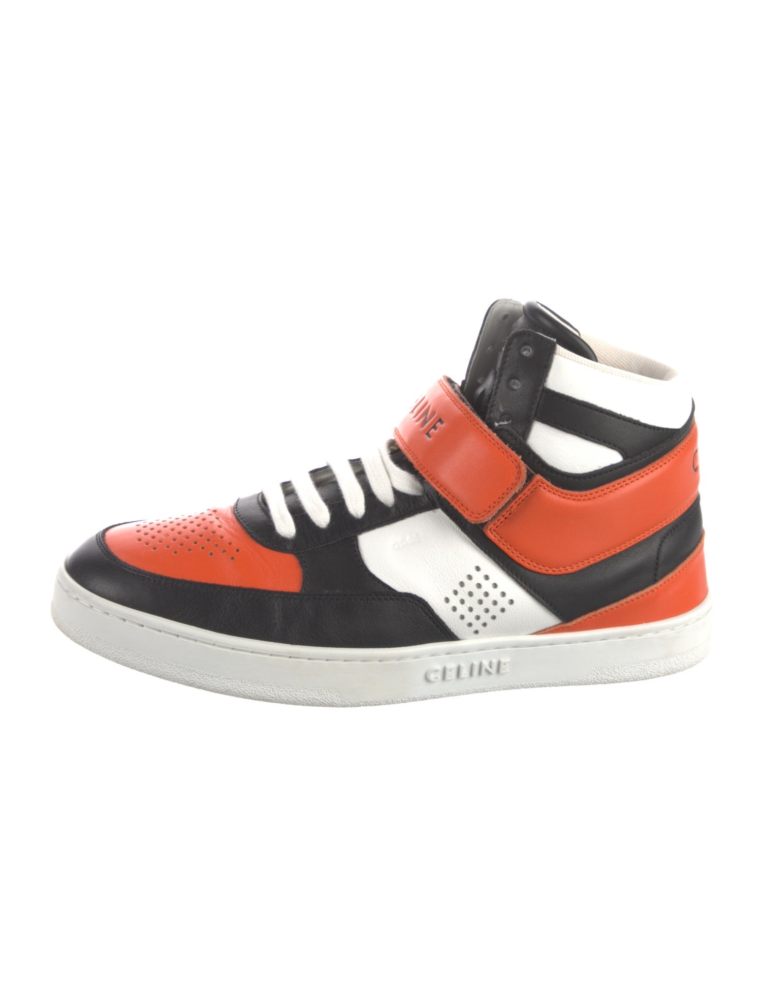 Celine Leather Colorblock Pattern Sneakers