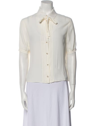 Celine Short Sleeve Button-Up Top