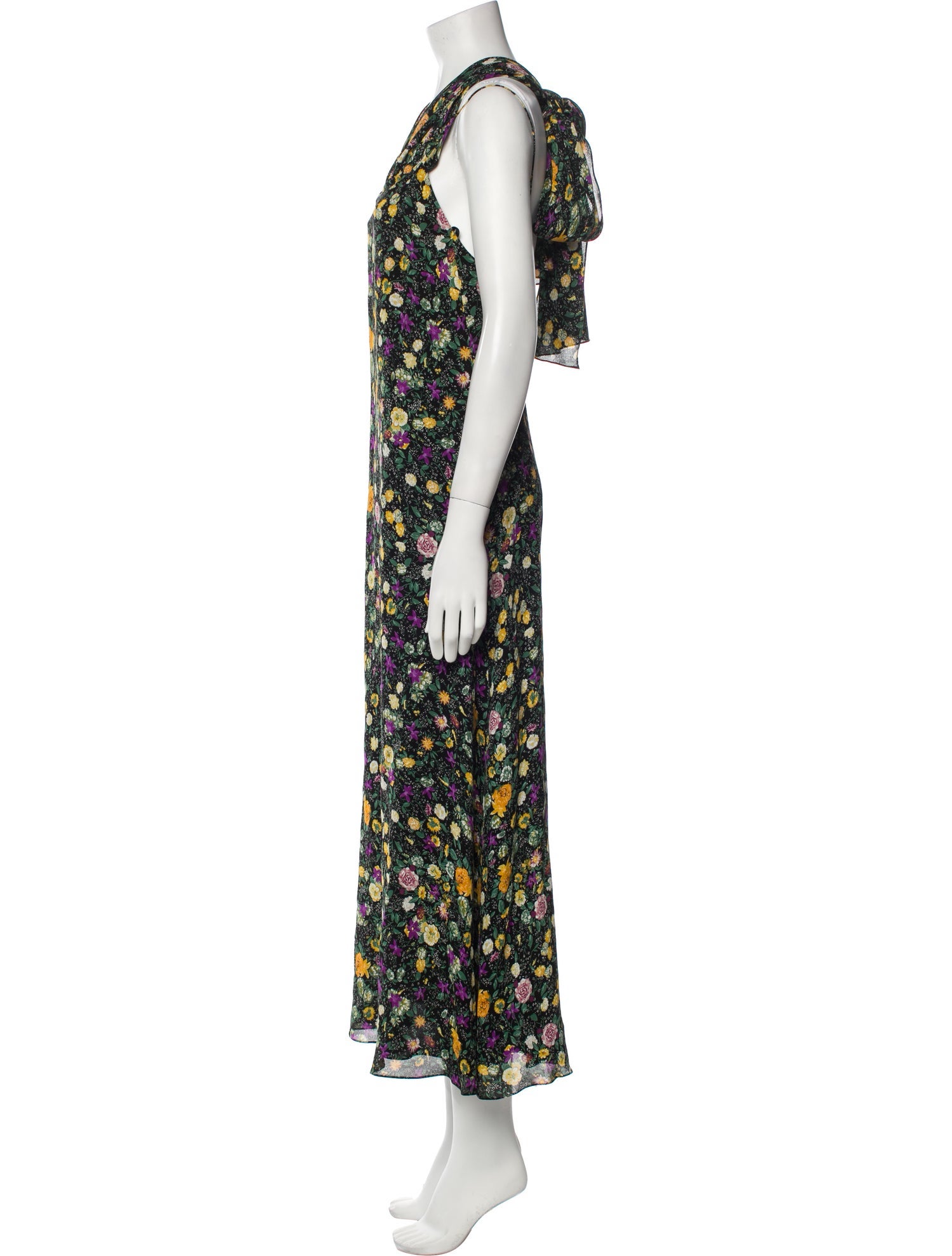 Celine Floral Print Long Dress