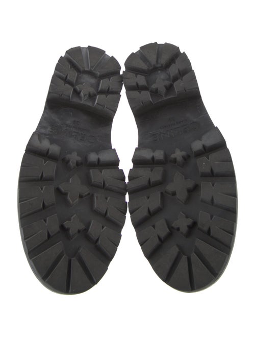 Celine Leather Fringe Trim Accent Loafers