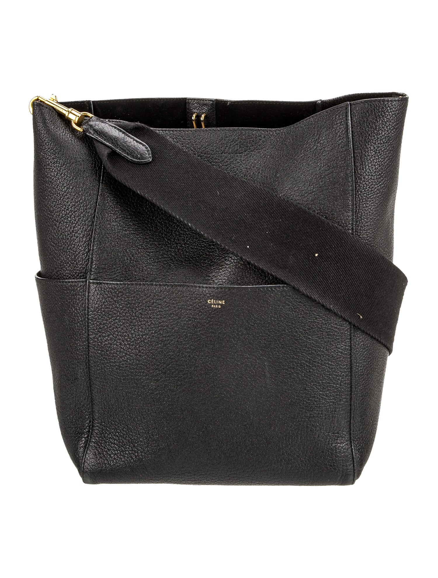 Celine Leather Seau Sangle Medium