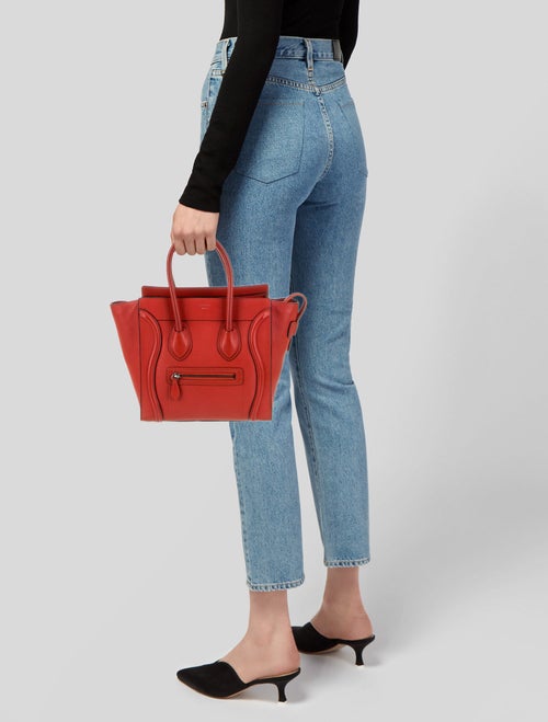 Celine Leather Tote Micro