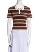 Celine Striped Short Sleeve Polo