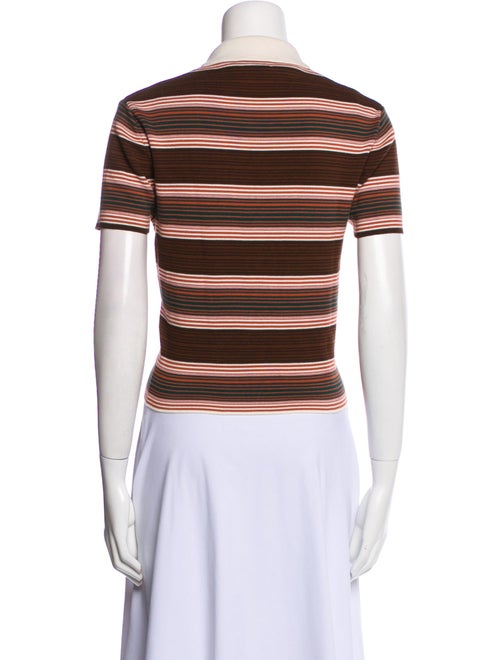 Celine Striped Short Sleeve Polo