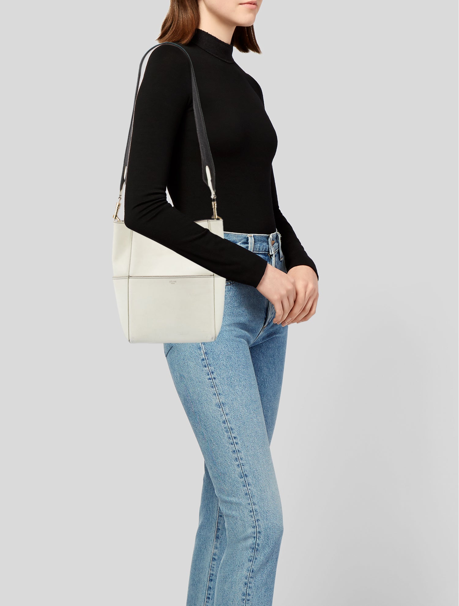 Celine Leather Seau Sangle Small