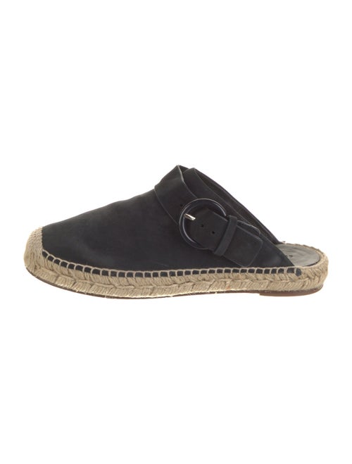 Celine Suede Whipstitch Trim Mules