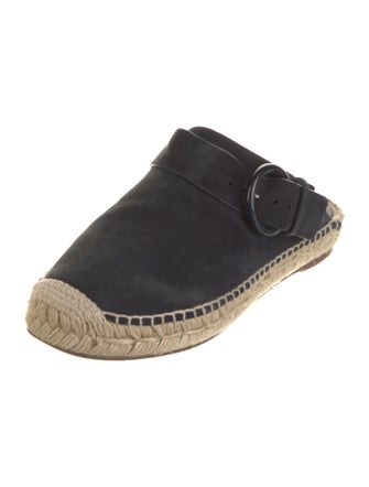 Celine Suede Whipstitch Trim Mules