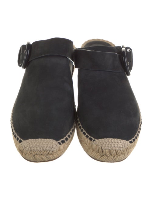 Celine Suede Whipstitch Trim Mules